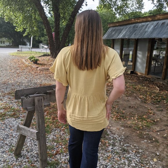 Ruffle Trim Babydoll Top - Picture 3 of 3